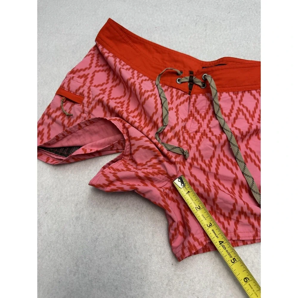 Patagonia‎ Wavefarer Board Shorts Womens 12 Pink Ikat Swim Lined Pockets